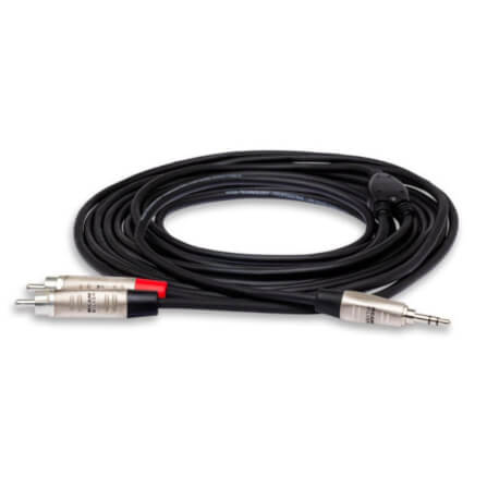 สายสัญญาณ Hosa (HMR-010Y) Pro Stereo Breakout, REAN 3.5 mm TRS to Dual RCA, 10 ฟุต_0
